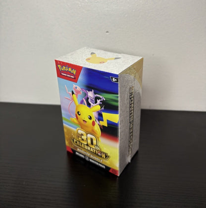 Pokemon 30th Celebration ETB Booster Bundle EX Box and Tech Sticker set