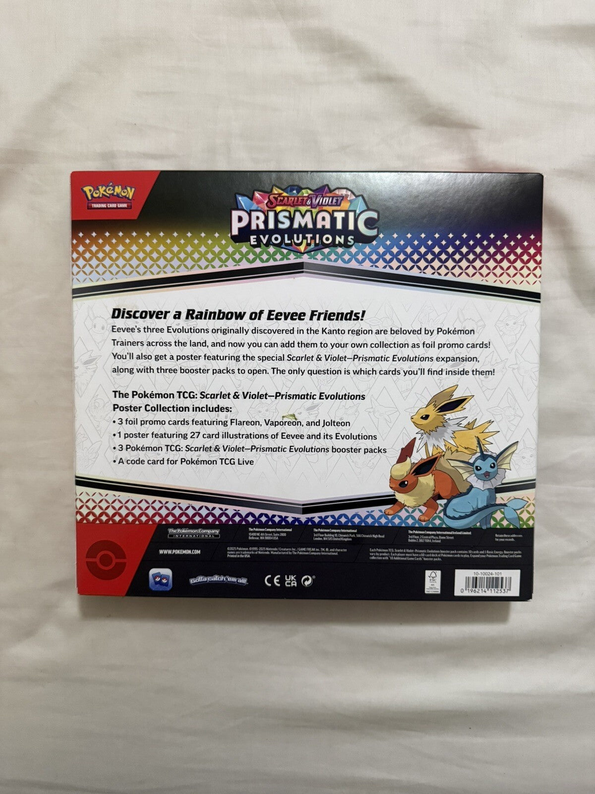 Pokemon TCG SV8.5 Prismatic Evolutions Poster Collection Box Factory - SEALED