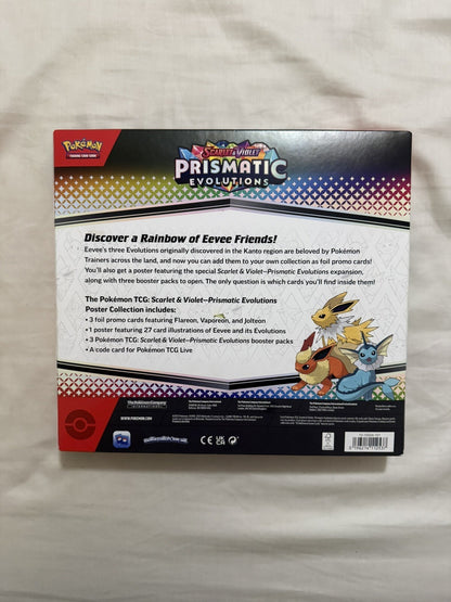 Pokemon TCG SV8.5 Prismatic Evolutions Poster Collection Box Factory - SEALED