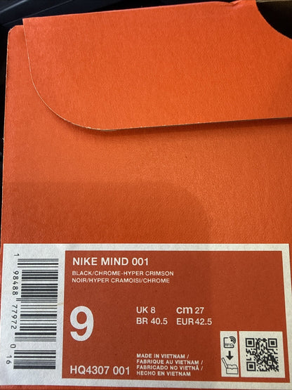 Nike Mind 001 Black Chrome HQ4307-001 (SHIP FAST)Size 9 US men’s