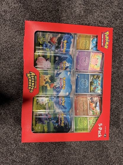 COSTCO Pokémon TCG Mega Evolution Ascended Heroes Mini Tins 5-Pack Sealed