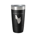 Hubbard Lake Map Tumbler Travel Mug Insulated Laser Engraved Coffee Cup Michigan 20 oz