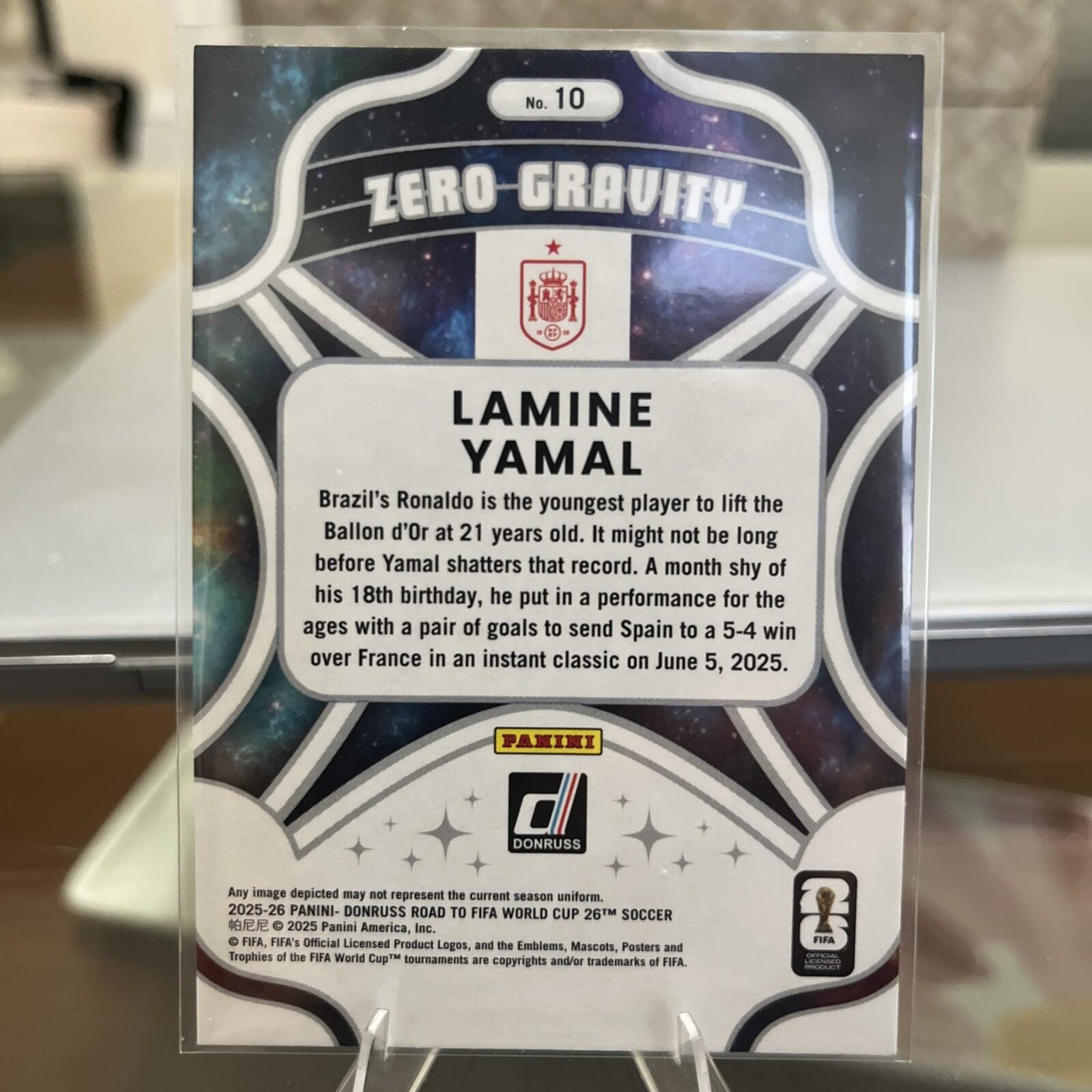 Panini 2025-26 Donruss Zero Gravity BRONZE Lamine Yamal Spain