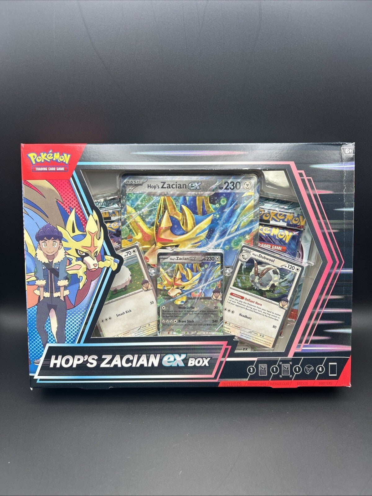 Pokemon TCG Hop’s Zacian ex Box 4 Booster Packs Promo NEW Factory Sealed