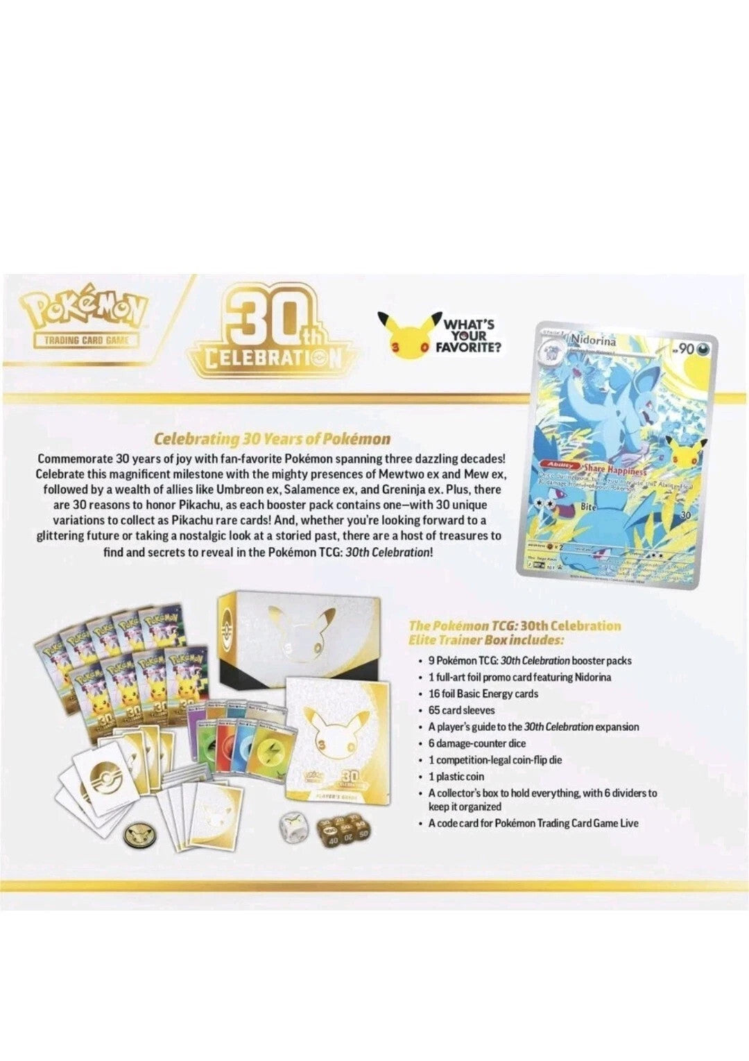 Pokemon 30th Anniversary Celebration Elite Trainer Box ETB In Hand Sealed