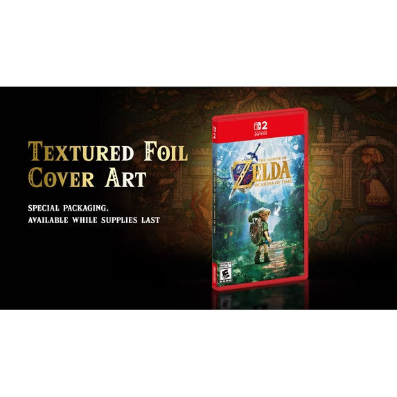 The Legend of Zelda Ocarina of Time Switch 2 Physical Presale Texture Foil Art