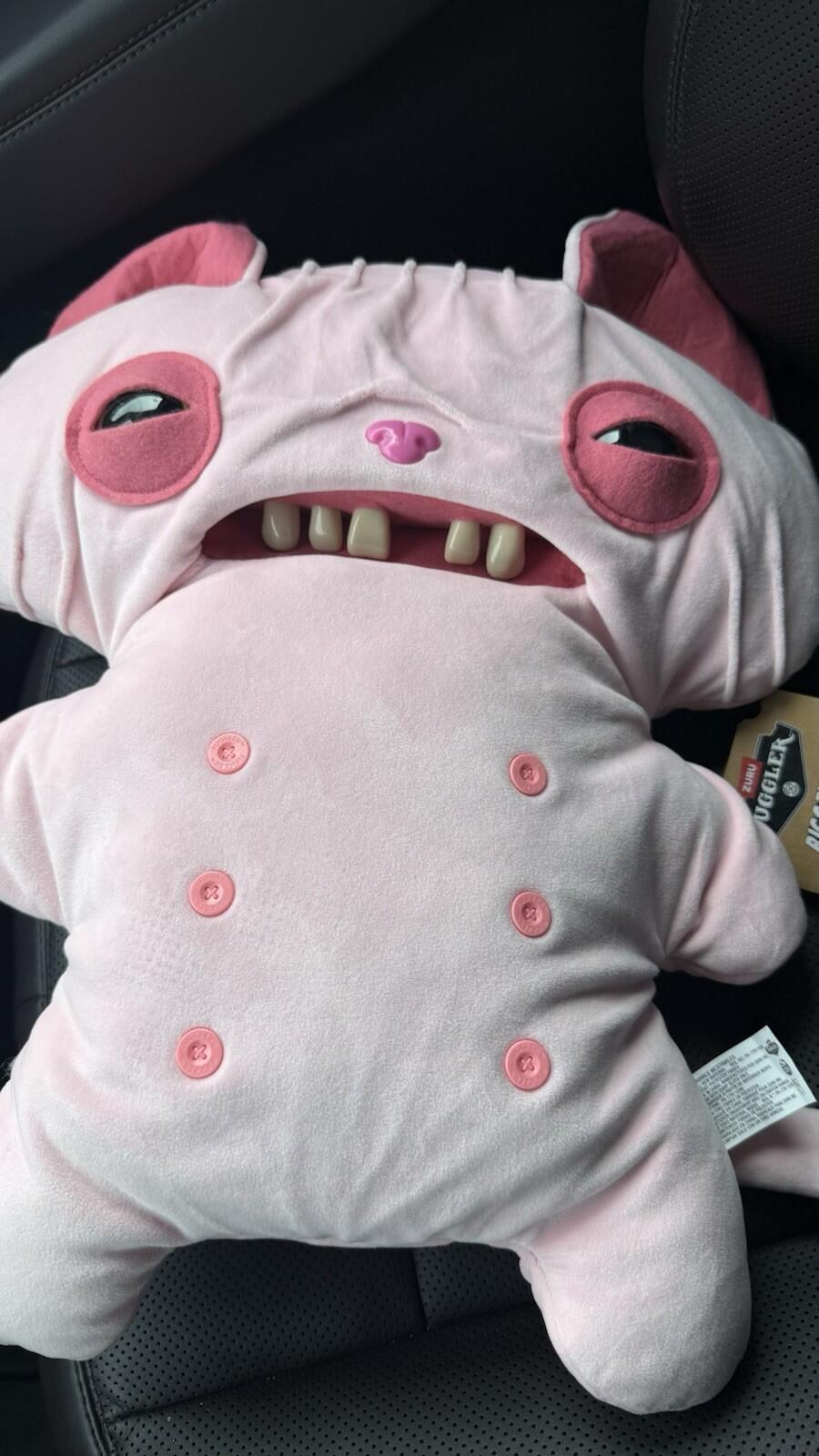NEW FUGGLER XL 18" WRINKLE  MC STINKLES BRAND NWT PINK PLUSH