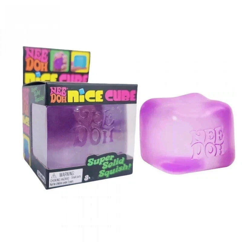 NeeDoh Nice Ice Baby Small Cube Fidget Squish Toy Nee Doh Mini Squeeze Ball NEW