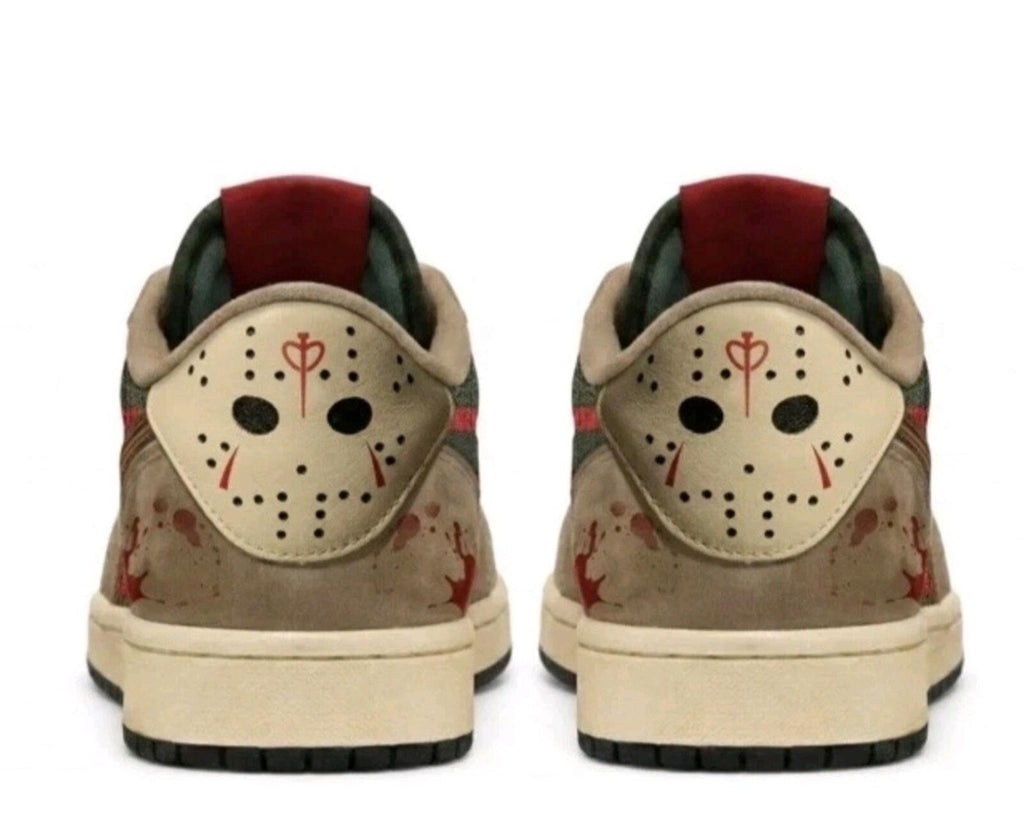 ColdSins Nightmares Custom Jordan 1 Low Men Sz 14 Freddy vs Jason CONFIRMED