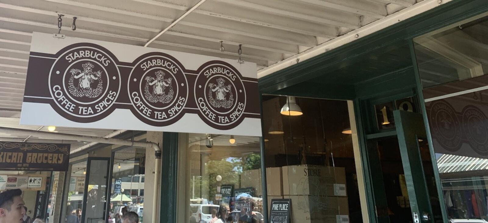 Starbucks Exclusive Seattle Pike Place Brown Mug, OG Logo