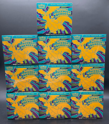 Lot of (10) Pokemon TCG Ascended Heroes ME02.5 Elite Trainer Boxes SEALED ETB
