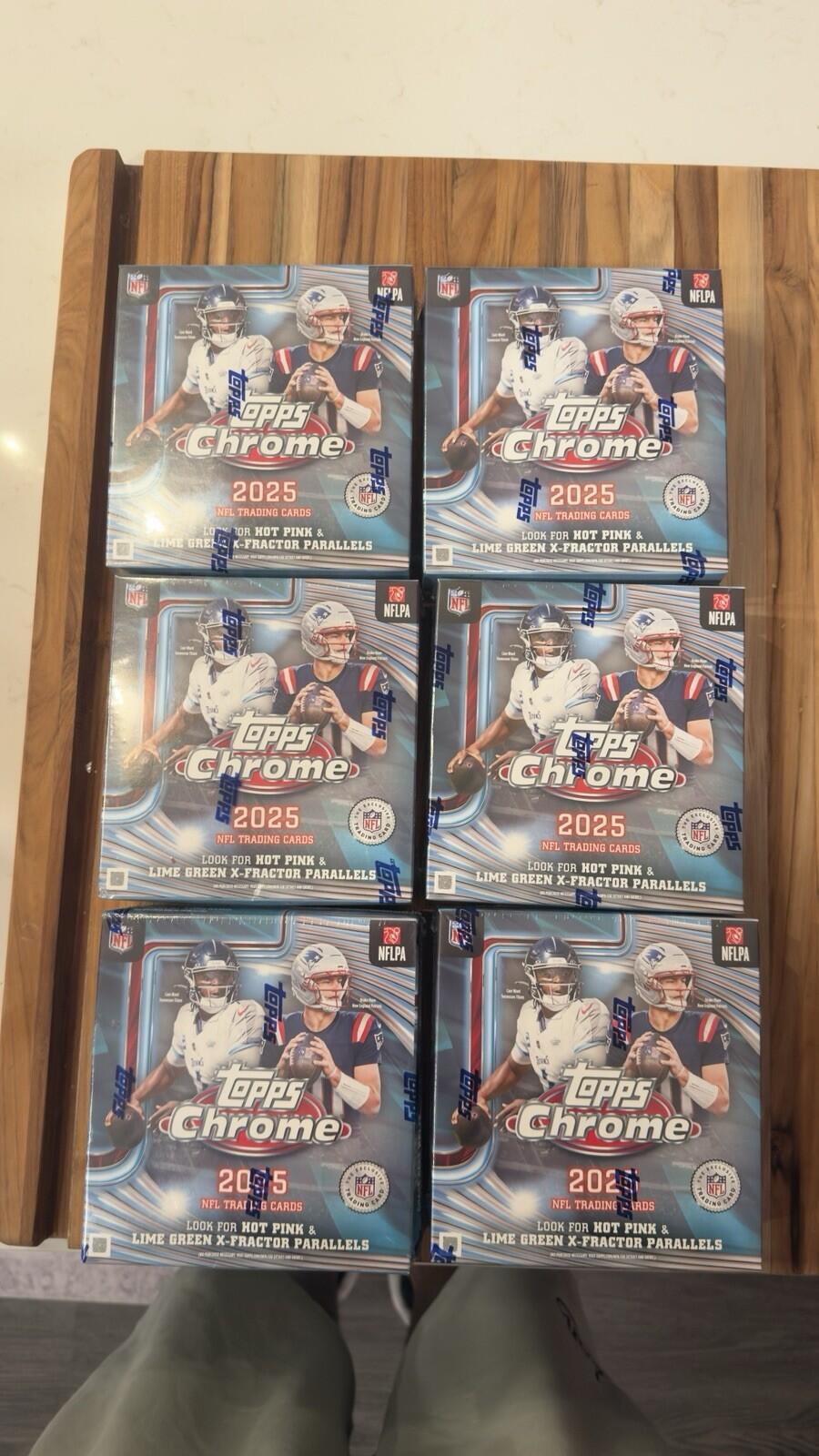 2025 Topps Chrome Mega Box Brand New  Sealed (6 BOX LOT)