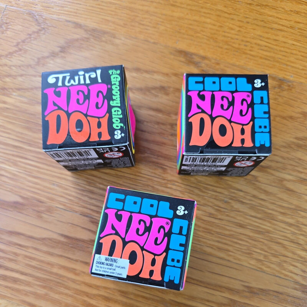 New Viral Tik Tok Nee Doh Mini Groovy Glob Twirl and Cool Cube Lot of 3