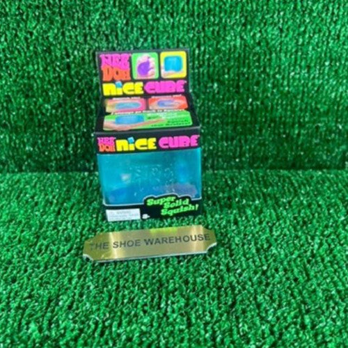 Schylling Nee Doh Nice Cube Super Solid Squish BLUE Brand New