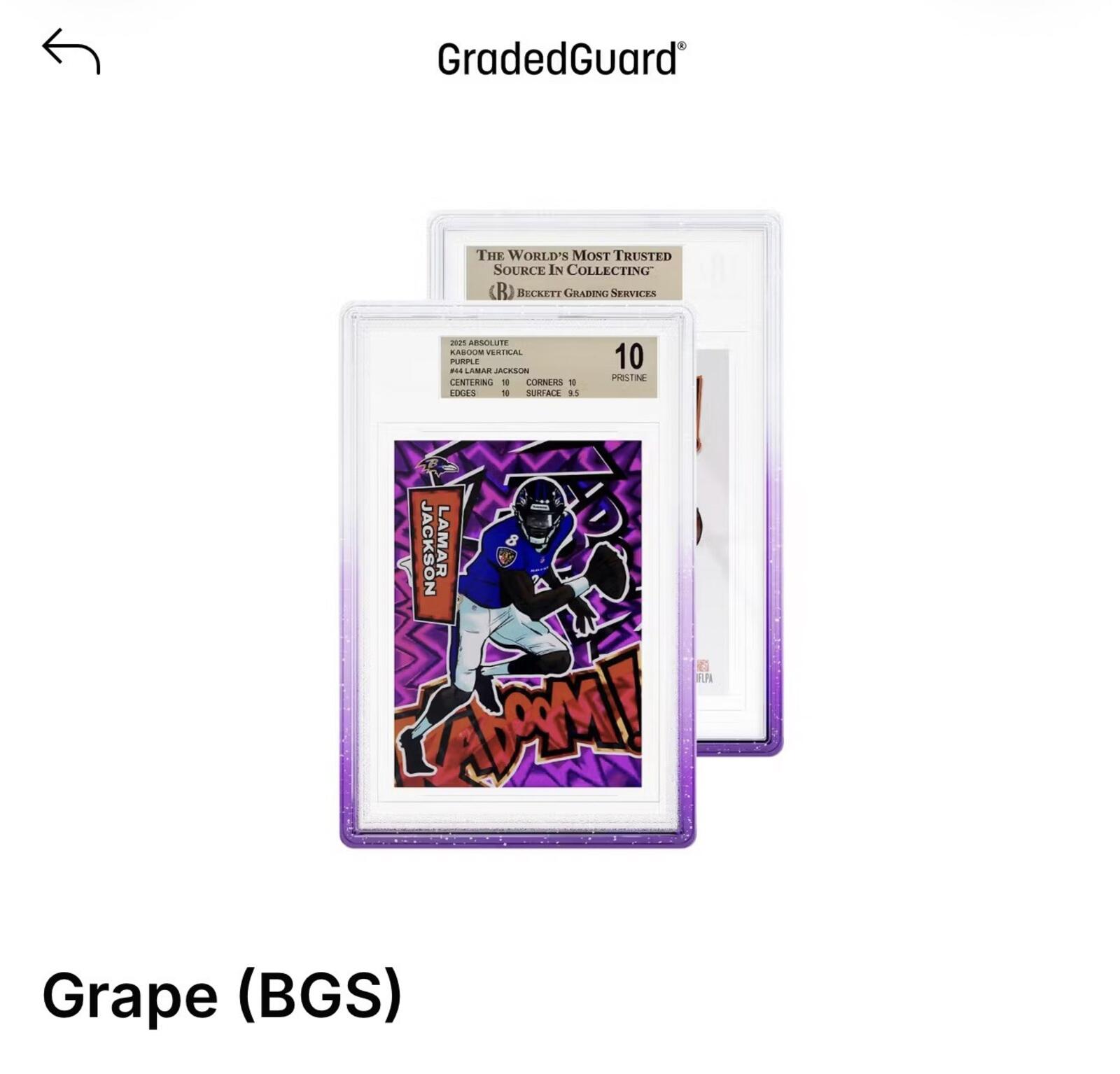 GradedGuard BGS Limited edition Grape