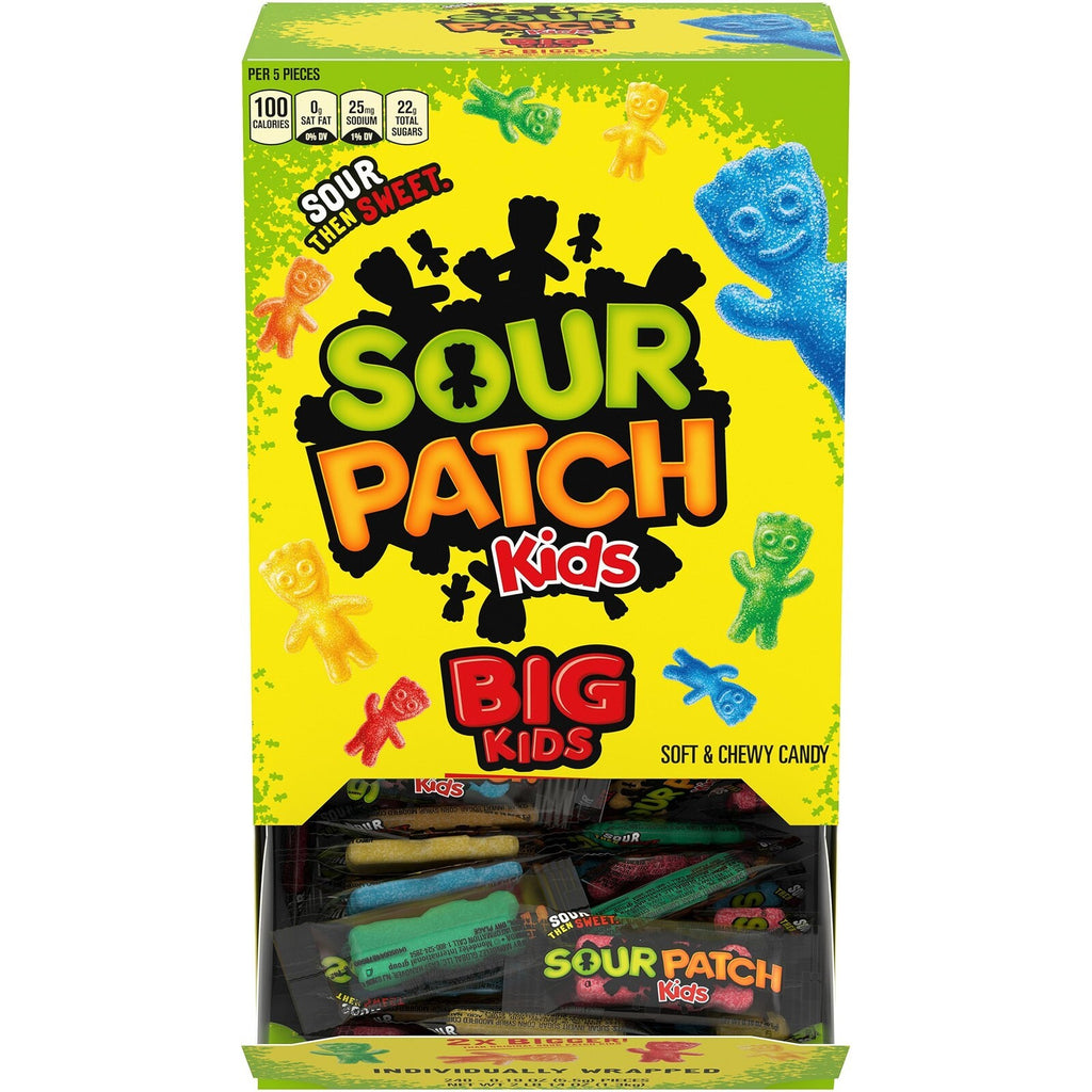 Sour Patch Kids Big Individually Wrapped Soft and Chewy Candy, 240 Count