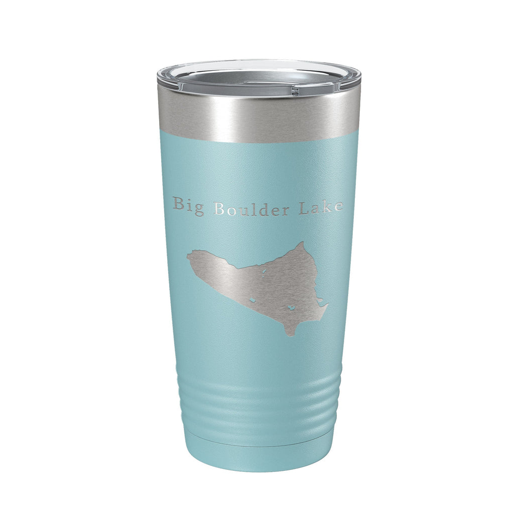 Big Boulder Lake Map Tumbler Travel Mug Insulated Laser Engraved Coffee Cup Pennsylvania 20 oz