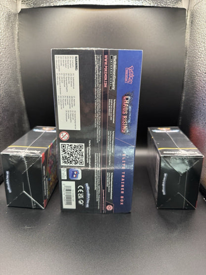 POKEMON TCG CHAOS RISING ELITE TRAINER BOX ETB AND 2 BOOSTER BUNDLE BOX SEALED