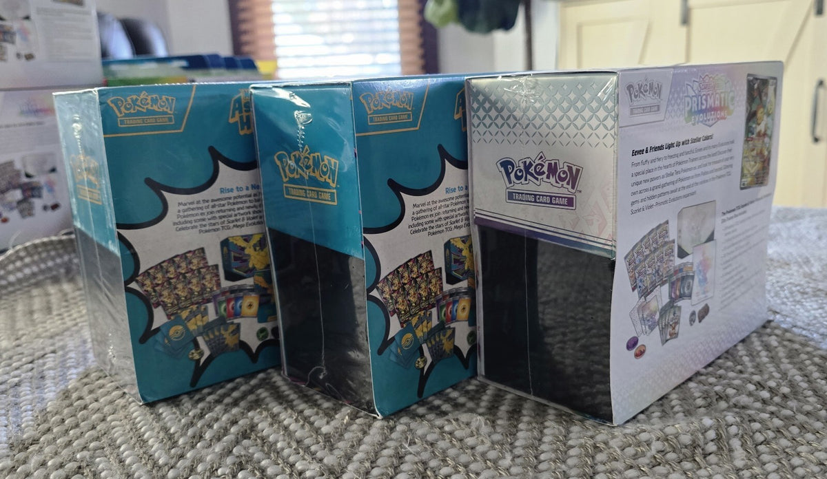 Pokémon TCG Prismatic Evolutions + Ascended Elite Trainer Box ETB Lot of 3