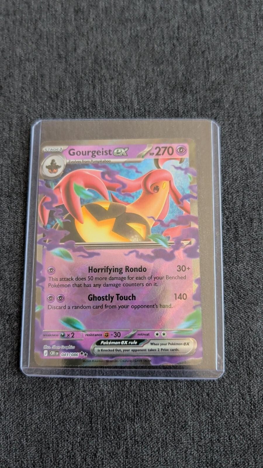 Gourgeist ex 041/086 Double Rare Chaos Rising Pokemon Holo Near Mint