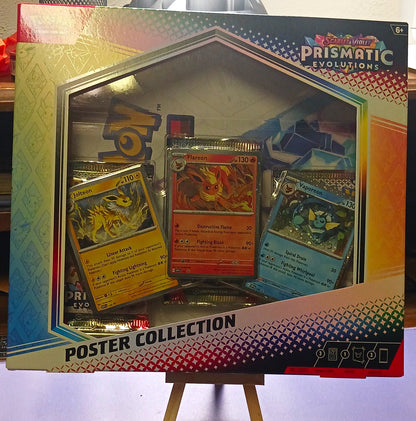 Pokémon TCG SV Prismatic Evolutions Poster Collection Box 3 Promos Boosters