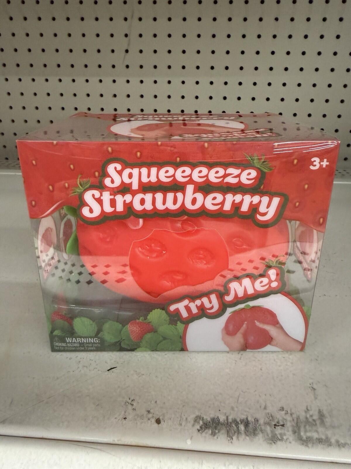 🍓 Sunny Days Jumbo Squeezy Strawberry Squishy Toy Stress Relief Sensory Fun