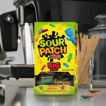 Sour Patch Kids Big Individually Wrapped Soft and Chewy Candy, 240 Count