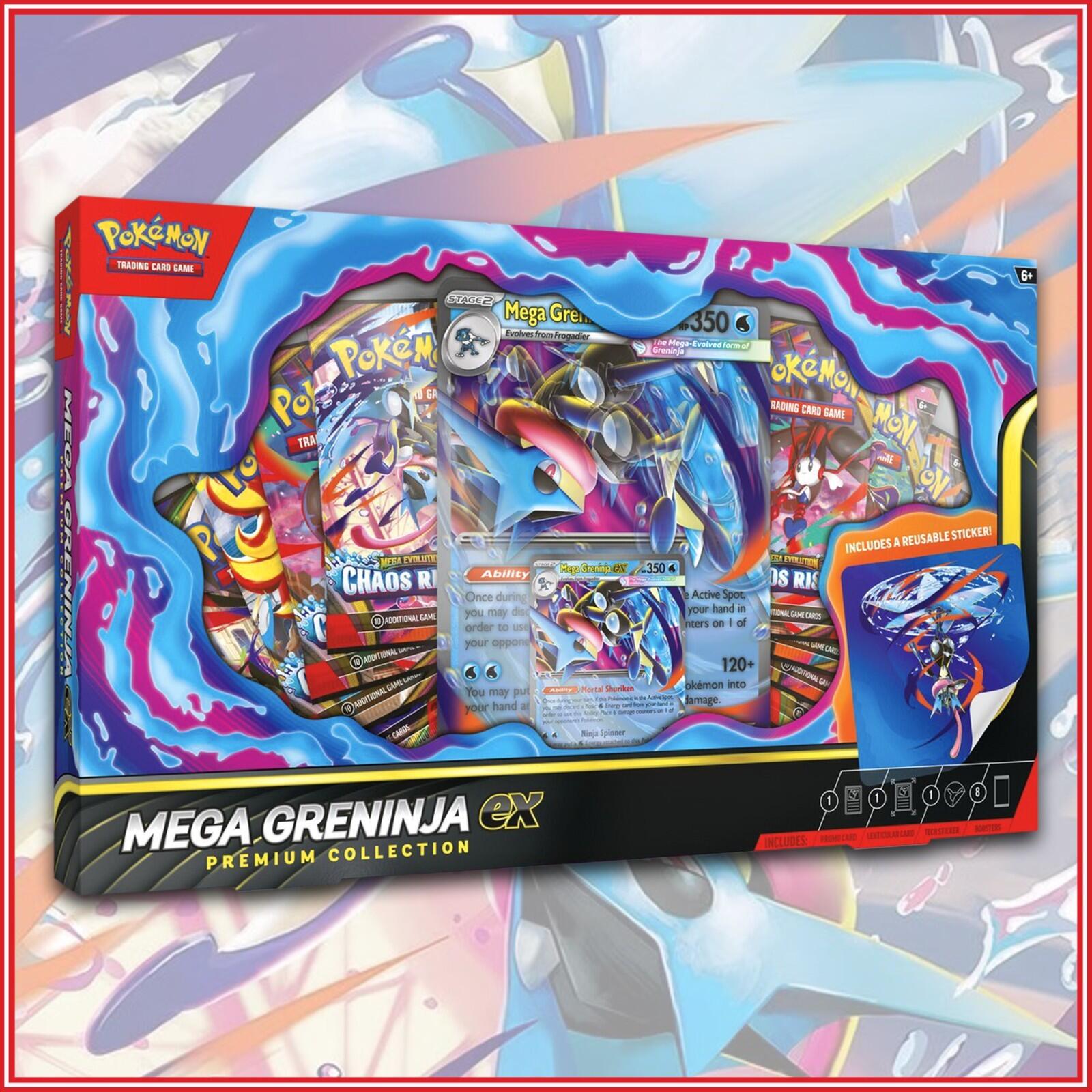 Pokemon TCG:  Mega Greninja ex Premium Collection 8 Packs + Promo Ships 7/3