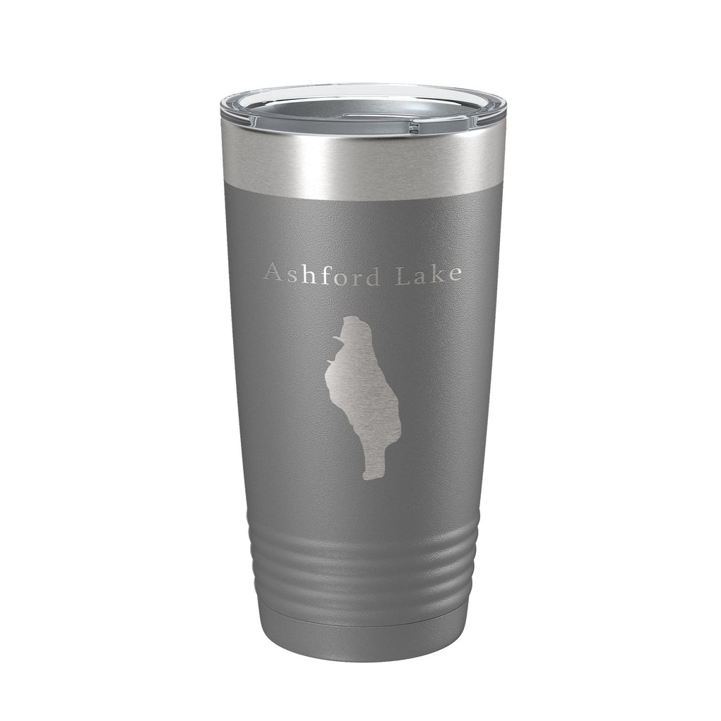 Ashford Lake Map Tumbler Travel Mug Insulated Laser Engraved Coffee Cup Connecticut 20 oz
