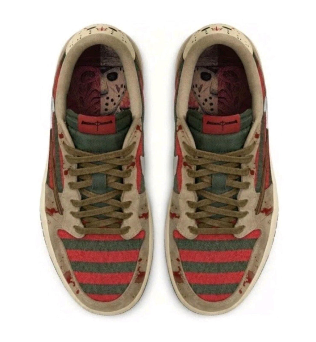 ColdSins Nightmares Custom Jordan 1 Low Men Sz 14 Freddy vs Jason CONFIRMED