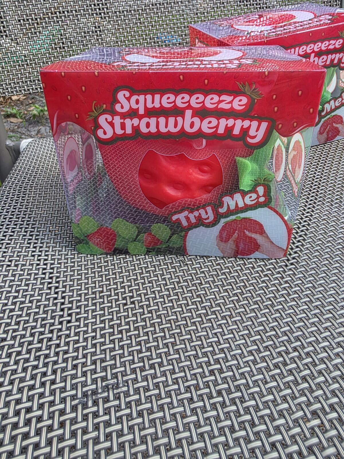 Two Sunny Days Squeeeezes 1 Strawberry And 1 Peach Jumbo Size Squishy