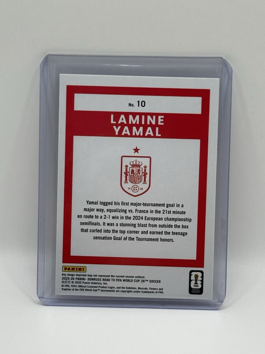 Panini 2025-26 Donruss Road to FIFA World Cup Lamine Yamal #10 CUBIC HOLO