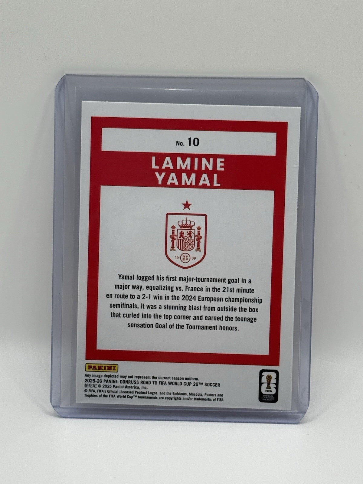 Panini 2025-26 Donruss Road to FIFA World Cup Lamine Yamal #10 CUBIC HOLO