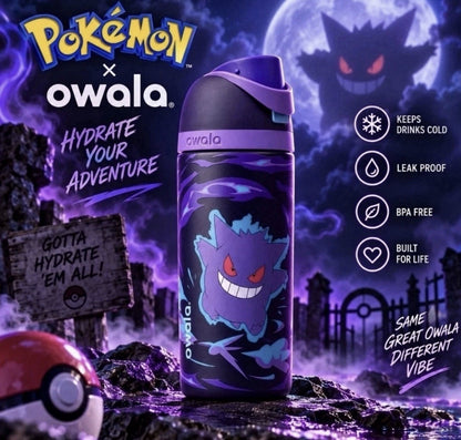 Pokemon x Owala Gengar Water Bottle 2026 30th Purple