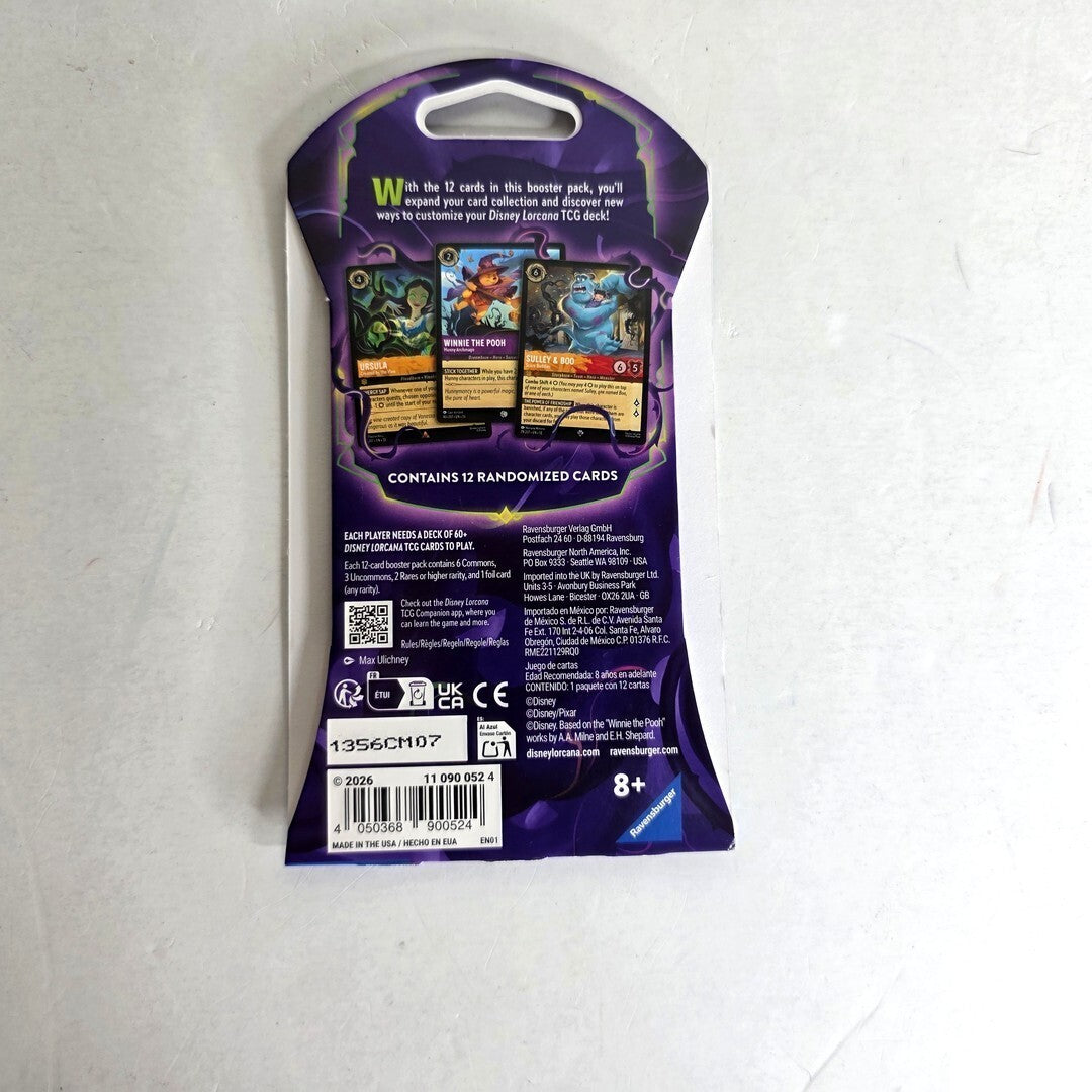 Disney Lorcana Attack Of The Vine Sleeved Booster Pack Sully & Boo - NEW SEALED