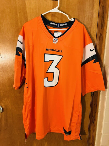 Nike NFL Denver Broncos Russell Wilson #3 Men’s 3XL Orange Jersey New
