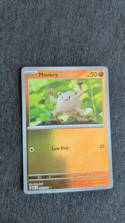 MANKEY 042/084 COMMON PITCH BLACK POKEMON NEAR MINT