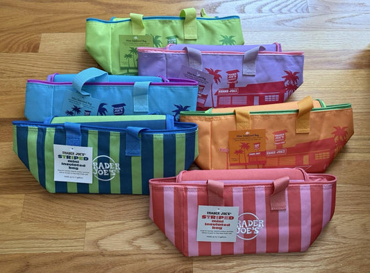 Trader Joe's New 2026 Summer Colors Mini Insulated Lunch Bag Set of 6 NWT