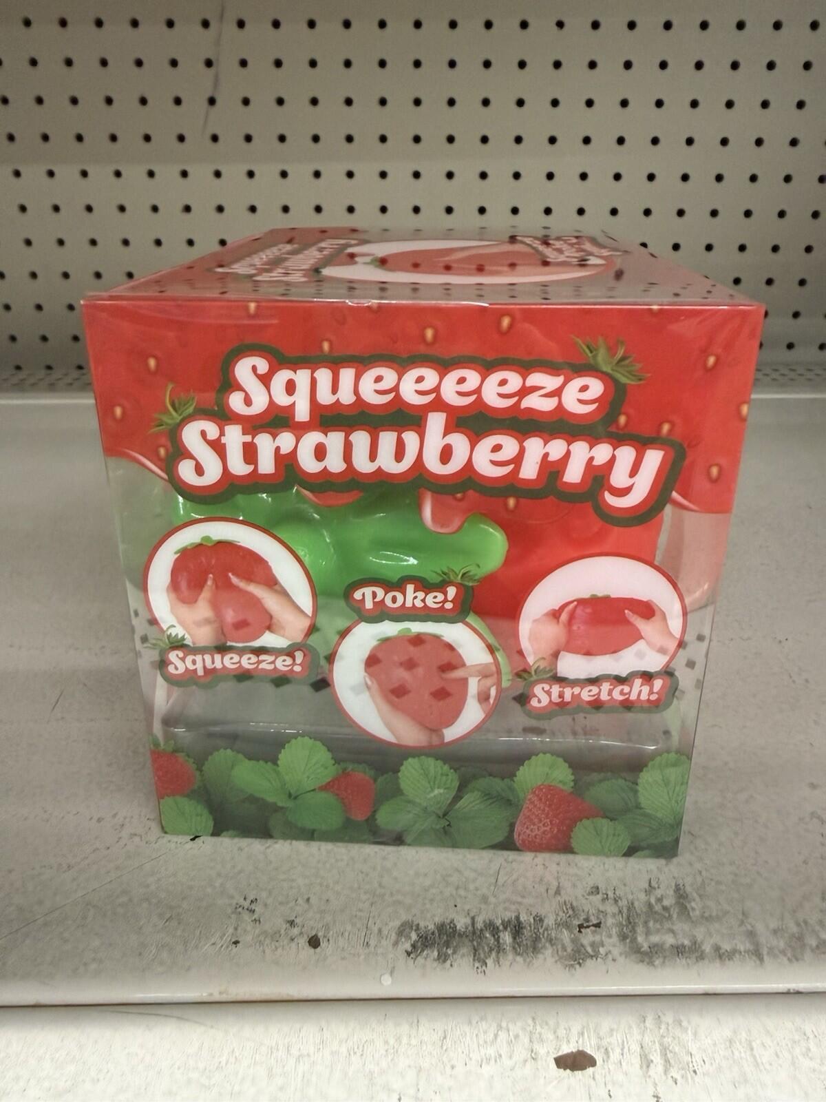 🍓 Sunny Days Jumbo Squeezy Strawberry Squishy Toy Stress Relief Sensory Fun