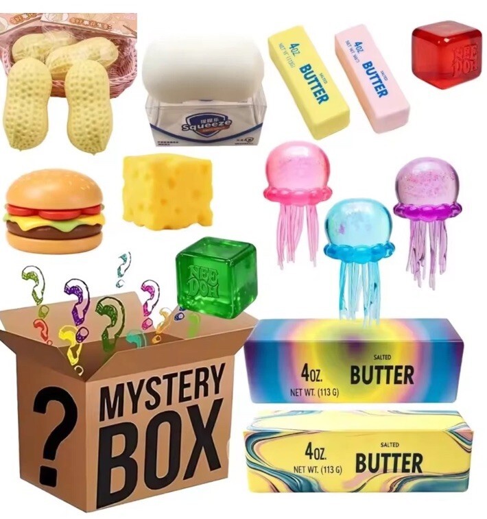 NeeDoh Mystery Box Assorted Squishy Fidget Toys Multicolor Authentic 2026 3+