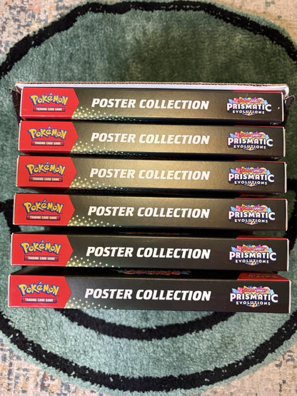 Pokemon Prismatic Evolutions Poster Collection Display Lot of 6