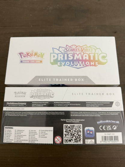 Pokemon TCG Prismatic Evolutions Elite Trainer Box ETB Lot of 3 Sealed
