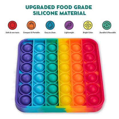 4 Extra Rainbow Fidget Mats (The Fidget Game: Sight Words)